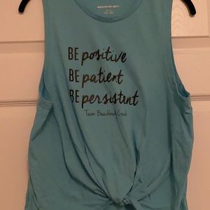 Beachbody tank with front knot